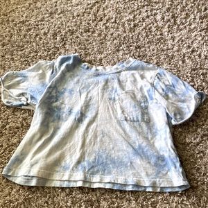 No brand, blue and white tie dye crop t-shirt, fits like a small or XS